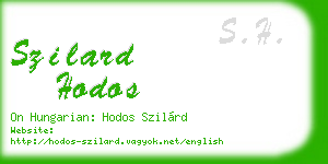 szilard hodos business card